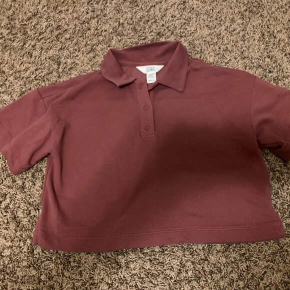 Athleta Girl RetroChill Oversized Midi Tee Medium 8-10 Dark Pink Short Sleeve - Picture 1 of 3